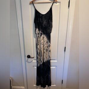 AKIRA Dark Navy and White Maxi Dress